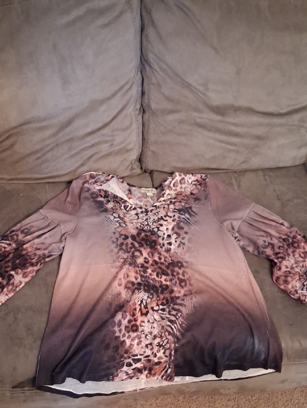 Lepoard Print ¾ Top